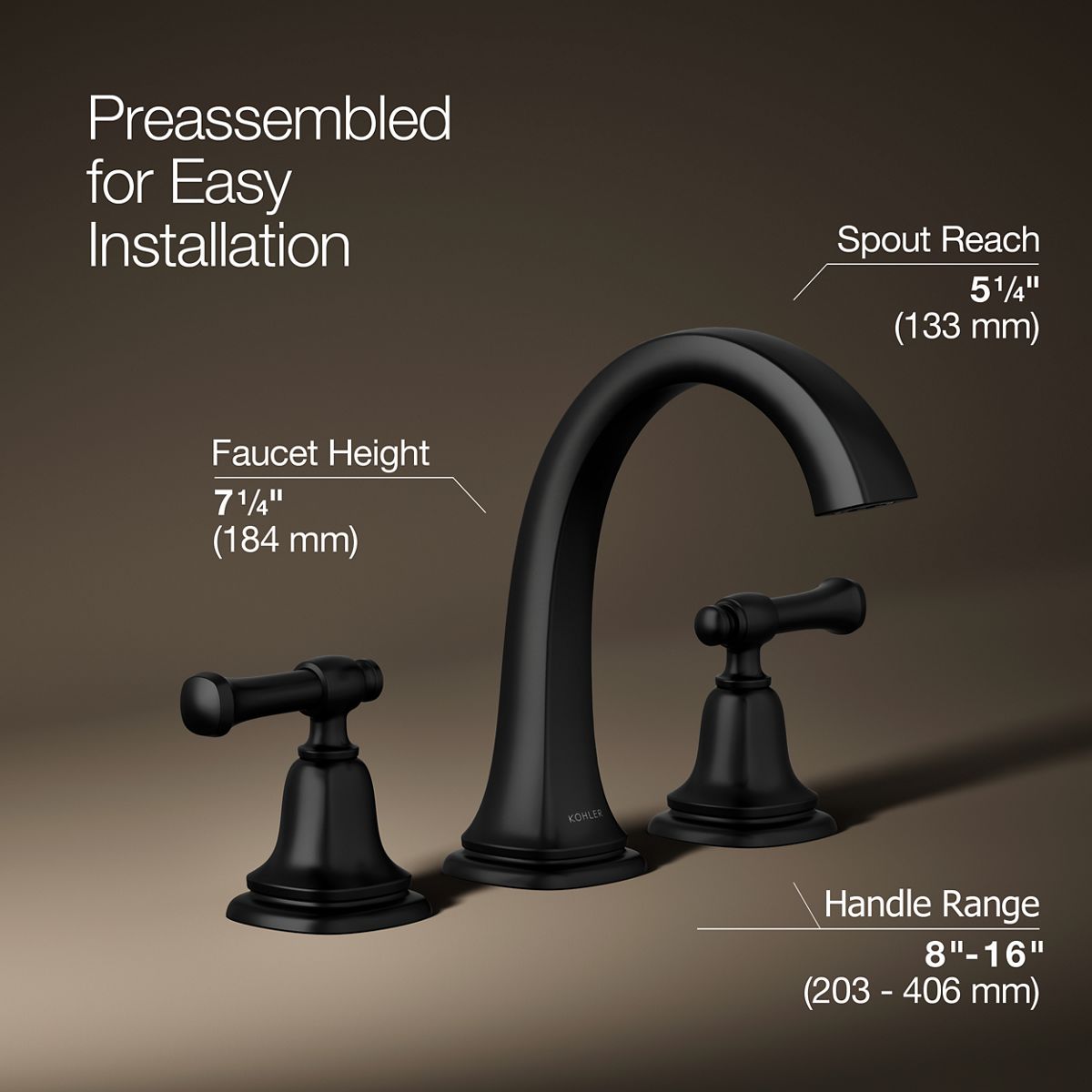 Florez Widespread Bathroom Sink Faucet | K-REC27819-4D | KOHLER