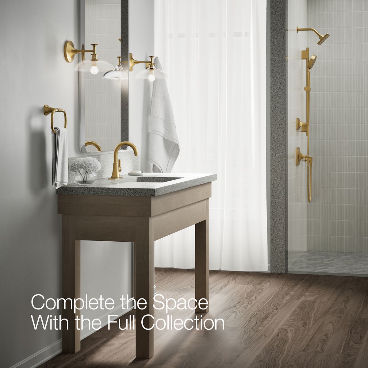 Rill 1-Handle Bathroom Sink Faucet | K-REC27952-4D | KOHLER