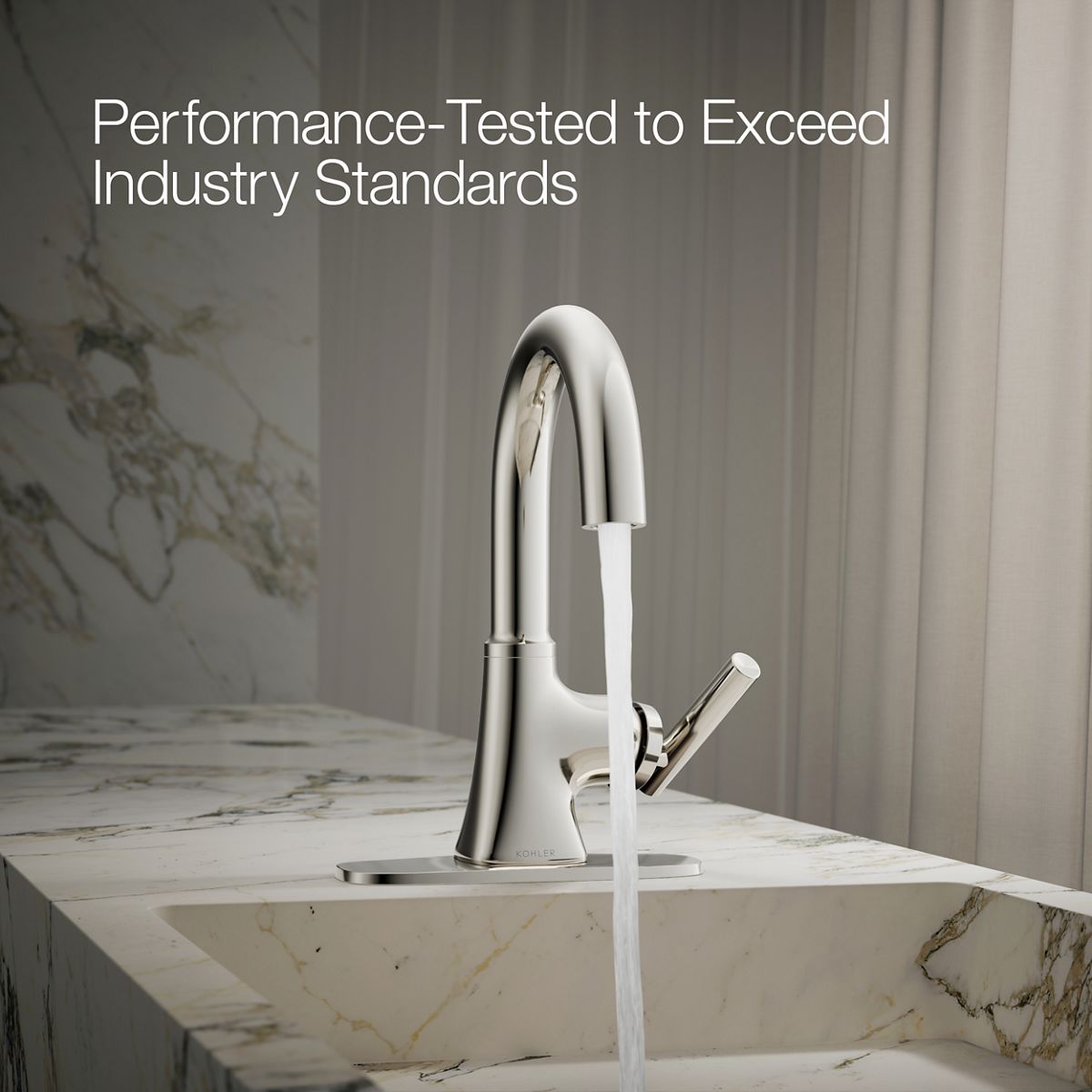 Rill 1-Handle Bathroom Sink Faucet | K-REC27952-4D | KOHLER