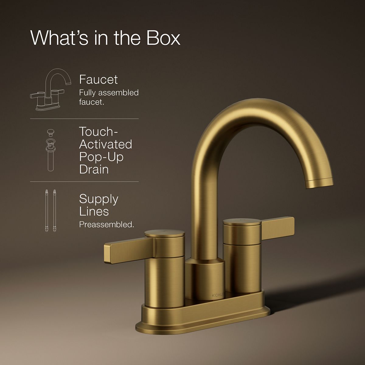 Premise Centerset Bathroom Sink Faucet | K-REC28732-4D | KOHLER