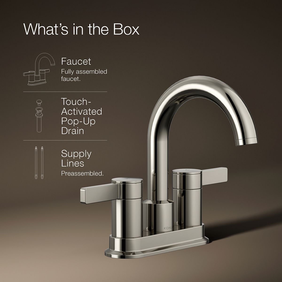 Premise Centerset Bathroom Sink Faucet | K-REC28732-4D | KOHLER