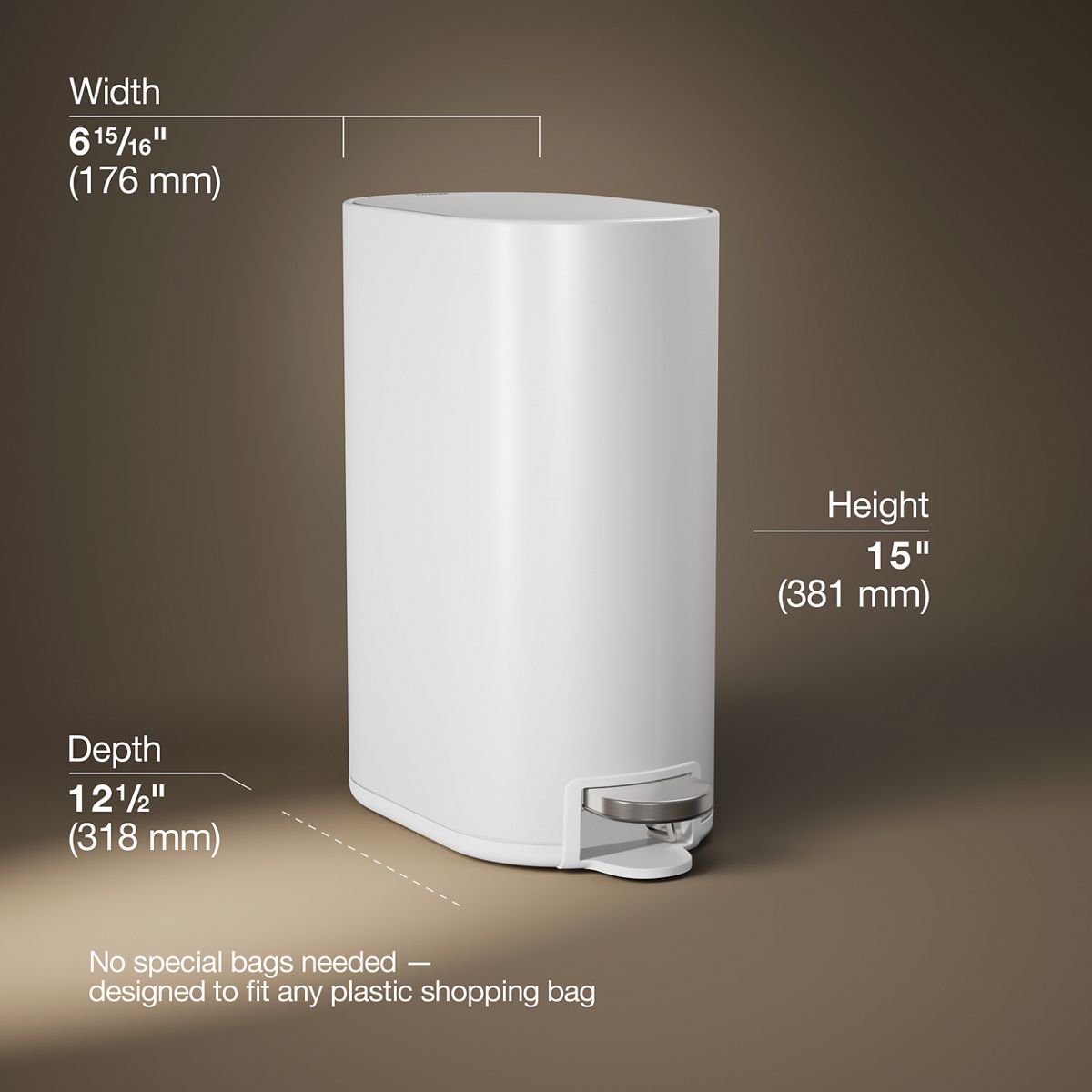 2-Gallon Step Trash Can | K-REC35850 | KOHLER
