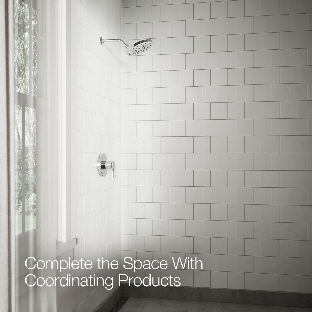Up to 3 walls & multiple product categories visible, 1-point perspective