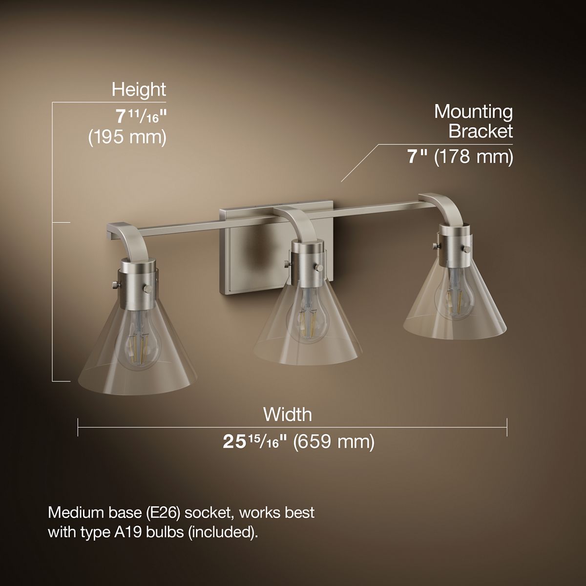Orime Three-Light Sconce | K-REC38489-SC03 | KOHLER