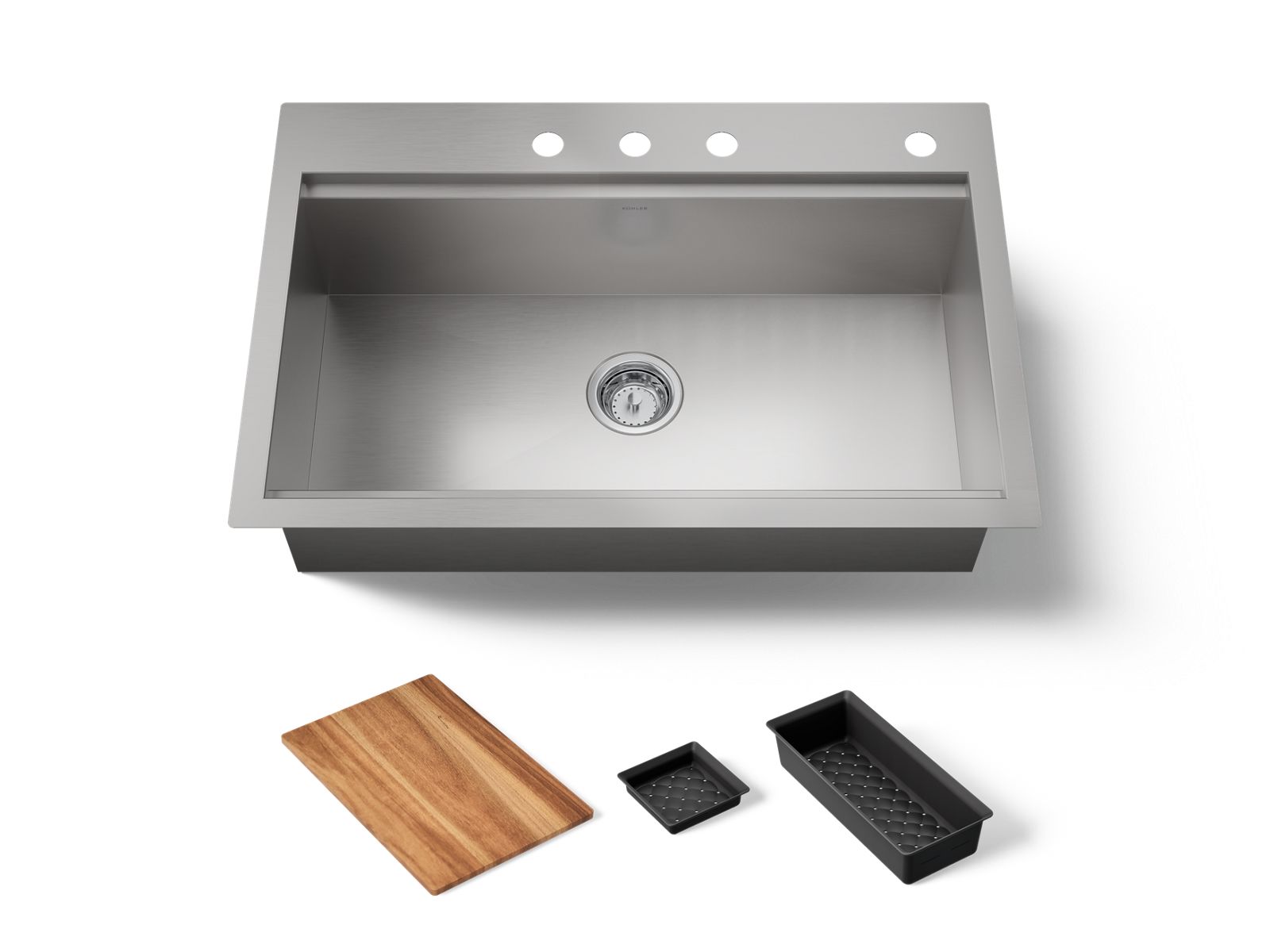 Lyric Workstation 33" top-/undermount single-bowl kitchen sink