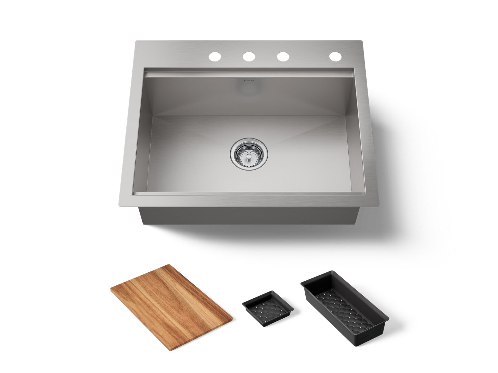 Lyric Workstation 27" top-/undermount single-bowl kitchen sink
