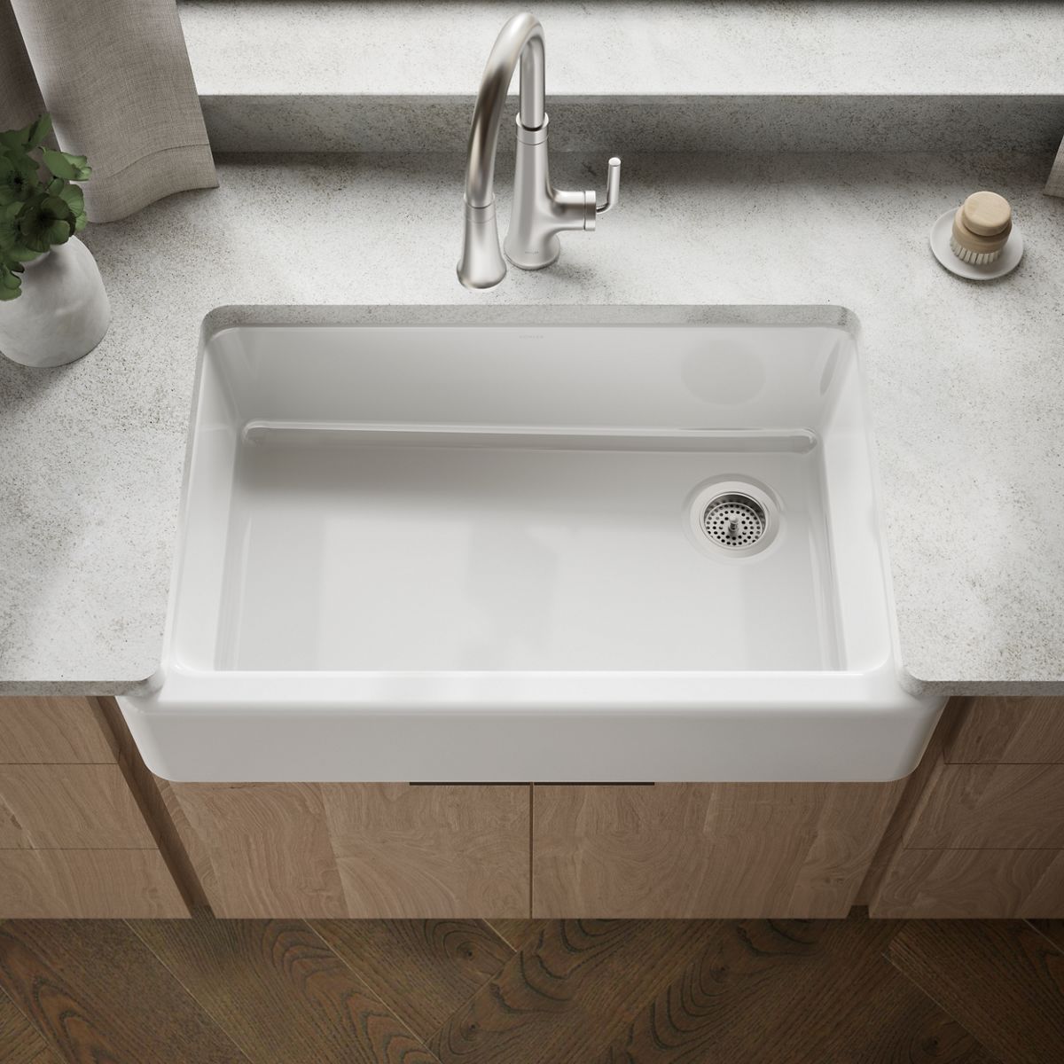 Whitehaven Undermount Single-Bowl Farmhouse Kitchen Sink w/ Tall