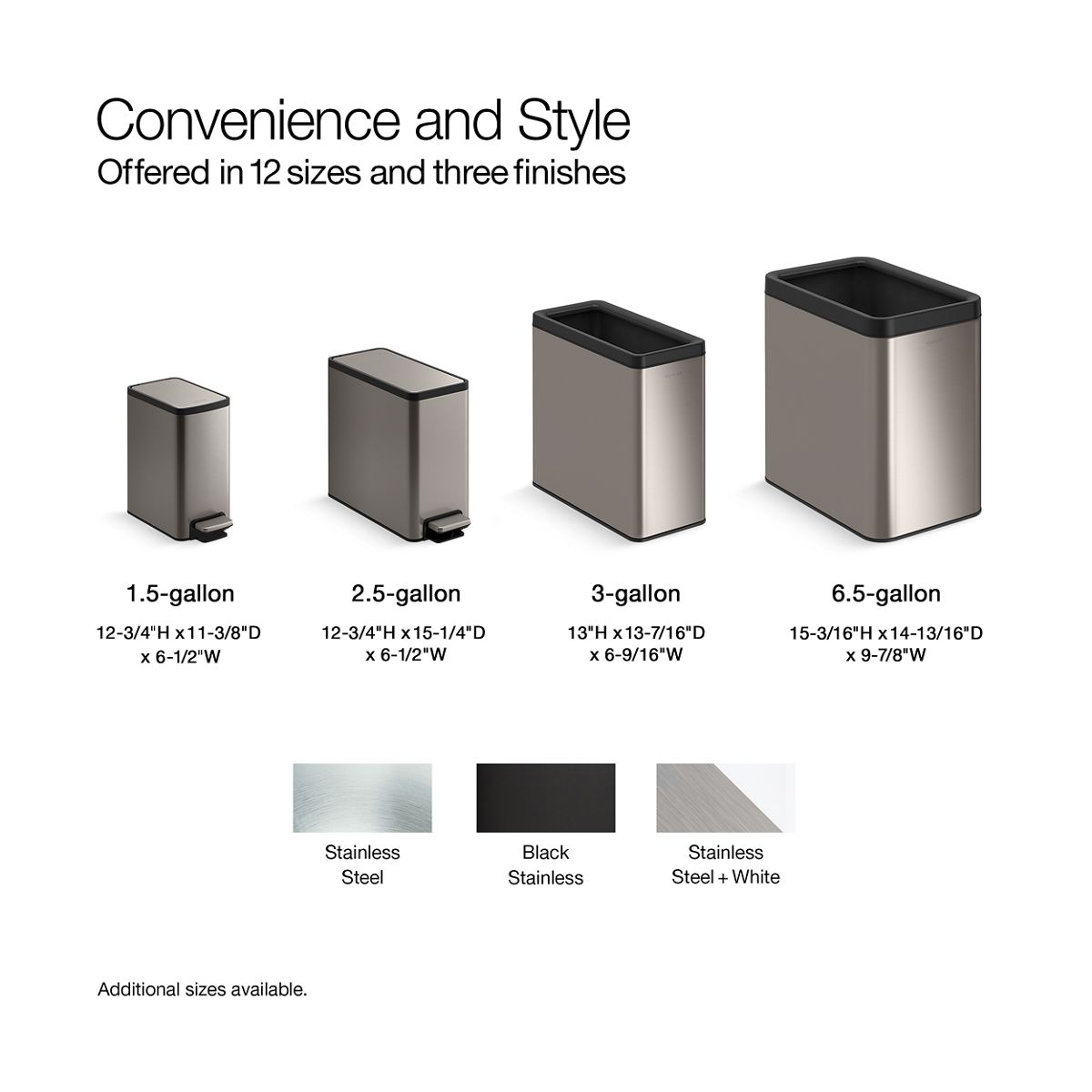 12-Liter Open-Top Trash Can | K-31313 | KOHLER