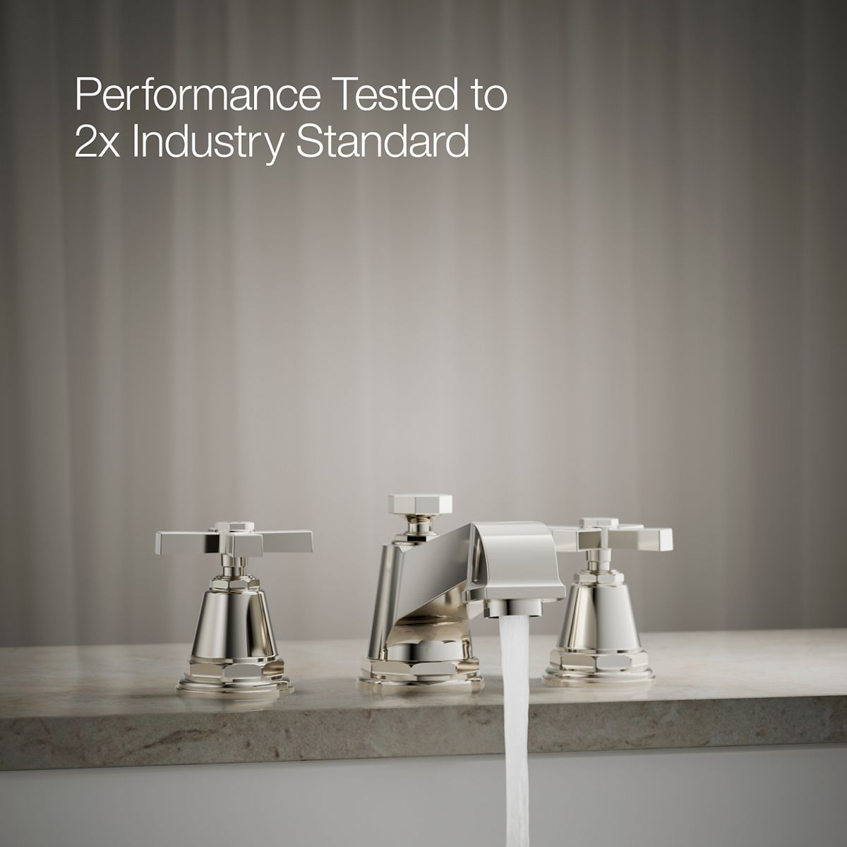 KOHLER | K-T13140-3A | Pinstripe Pure Deck-Mount High-Flow Bath