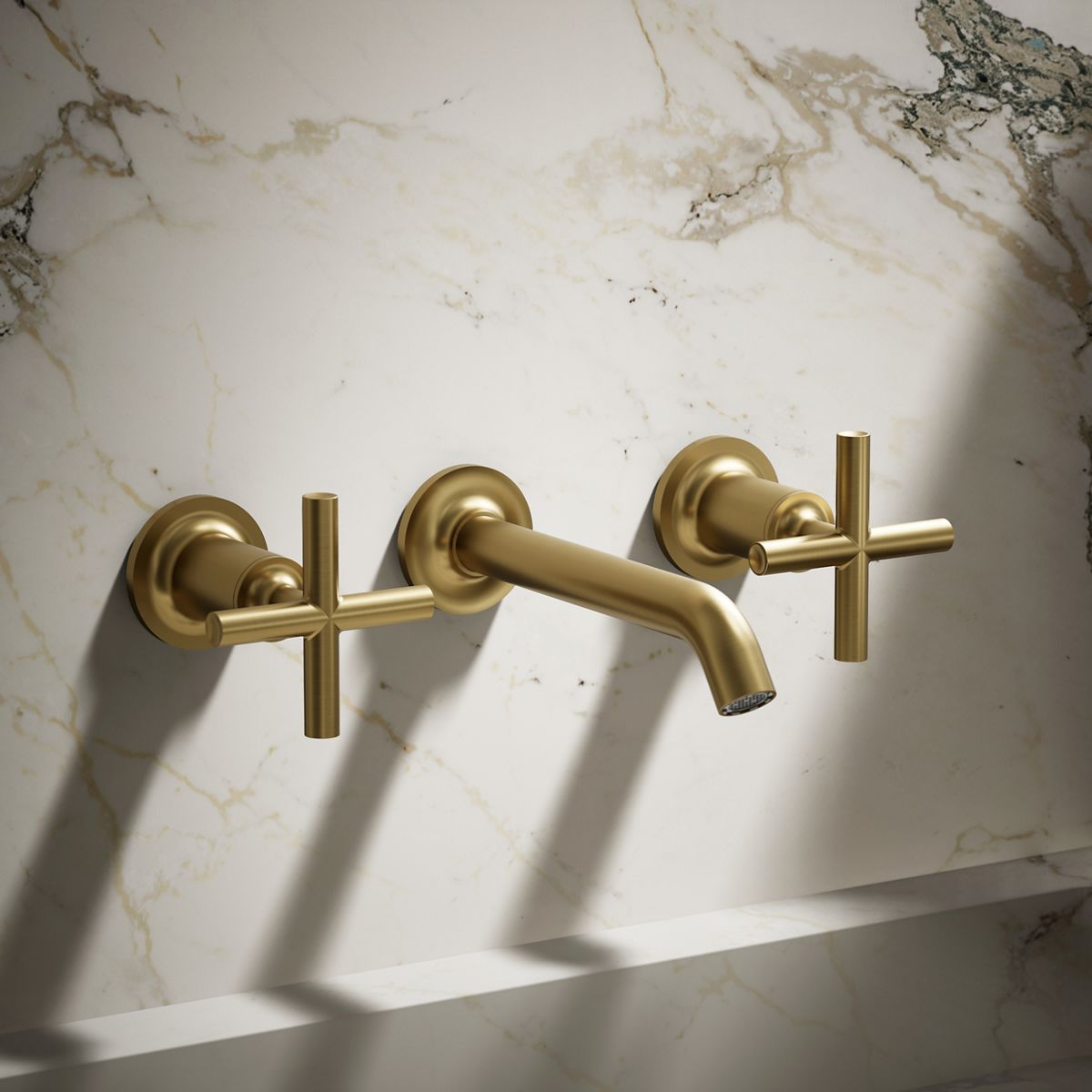 Purist Wall-Mount Sink Faucet Trim, Cross Handles | K-T14413-3