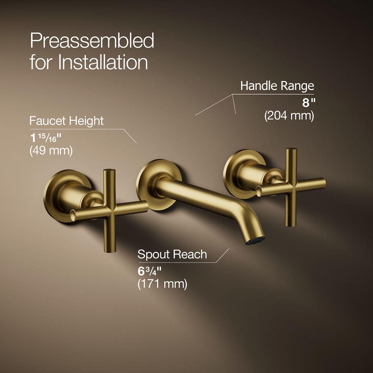 3/4 view of product with dimensions