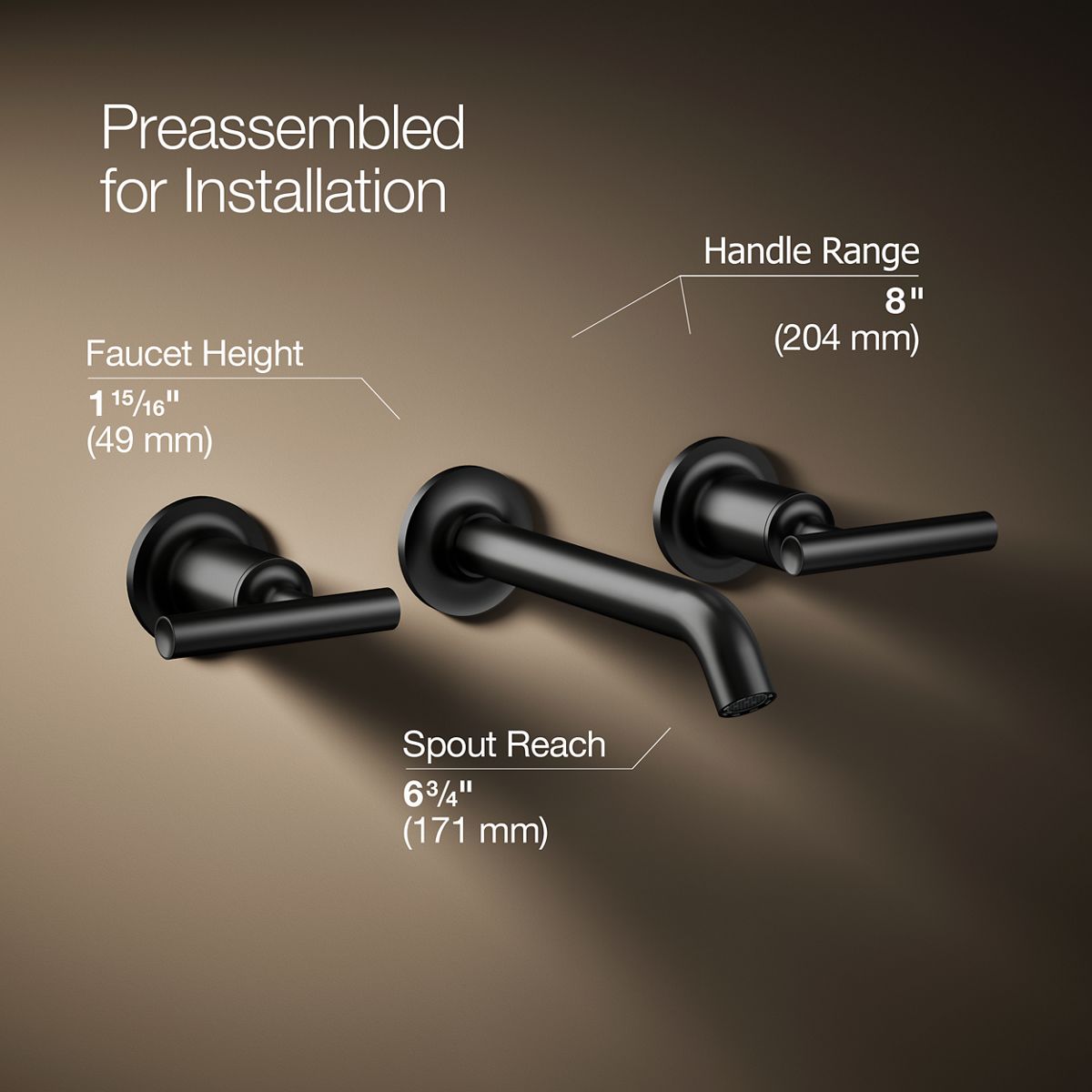 3/4 view of product with dimensions