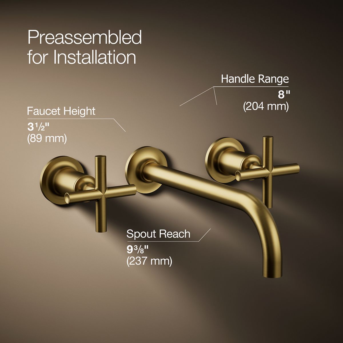 3/4 view of product with dimensions