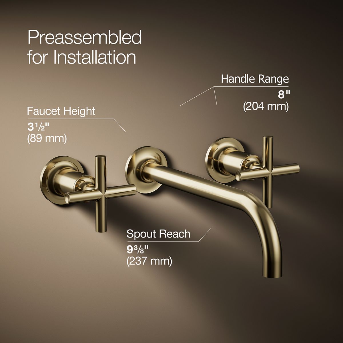 3/4 view of product with dimensions