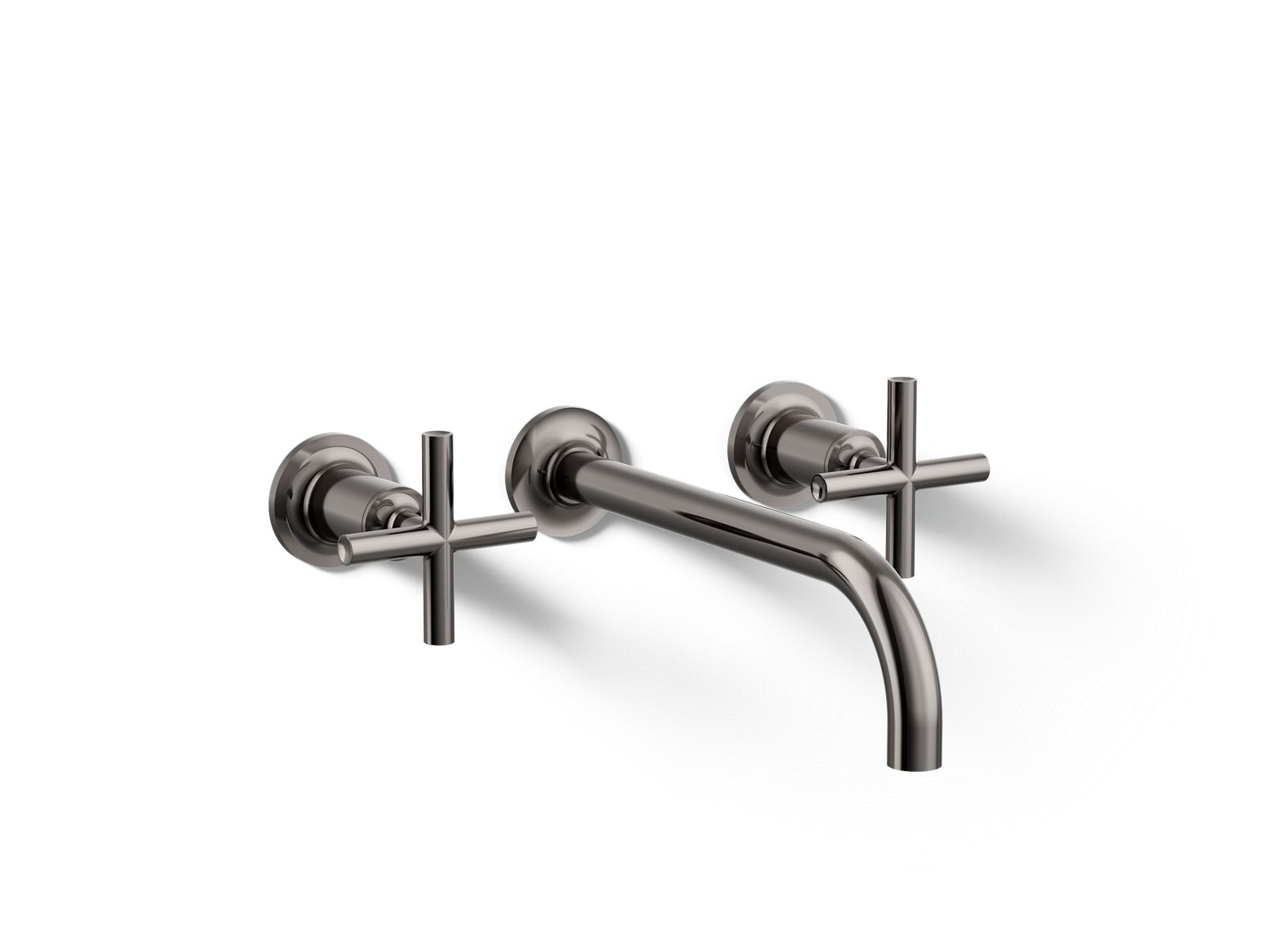 Purist Wall-mount bathroom sink faucet trim with Cross handles, 1.2 gpm