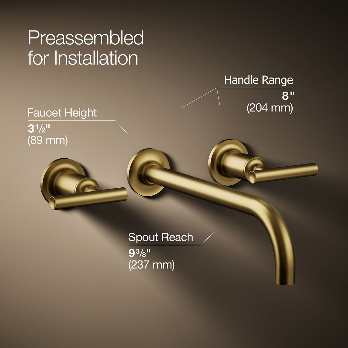3/4 view of product with dimensions
