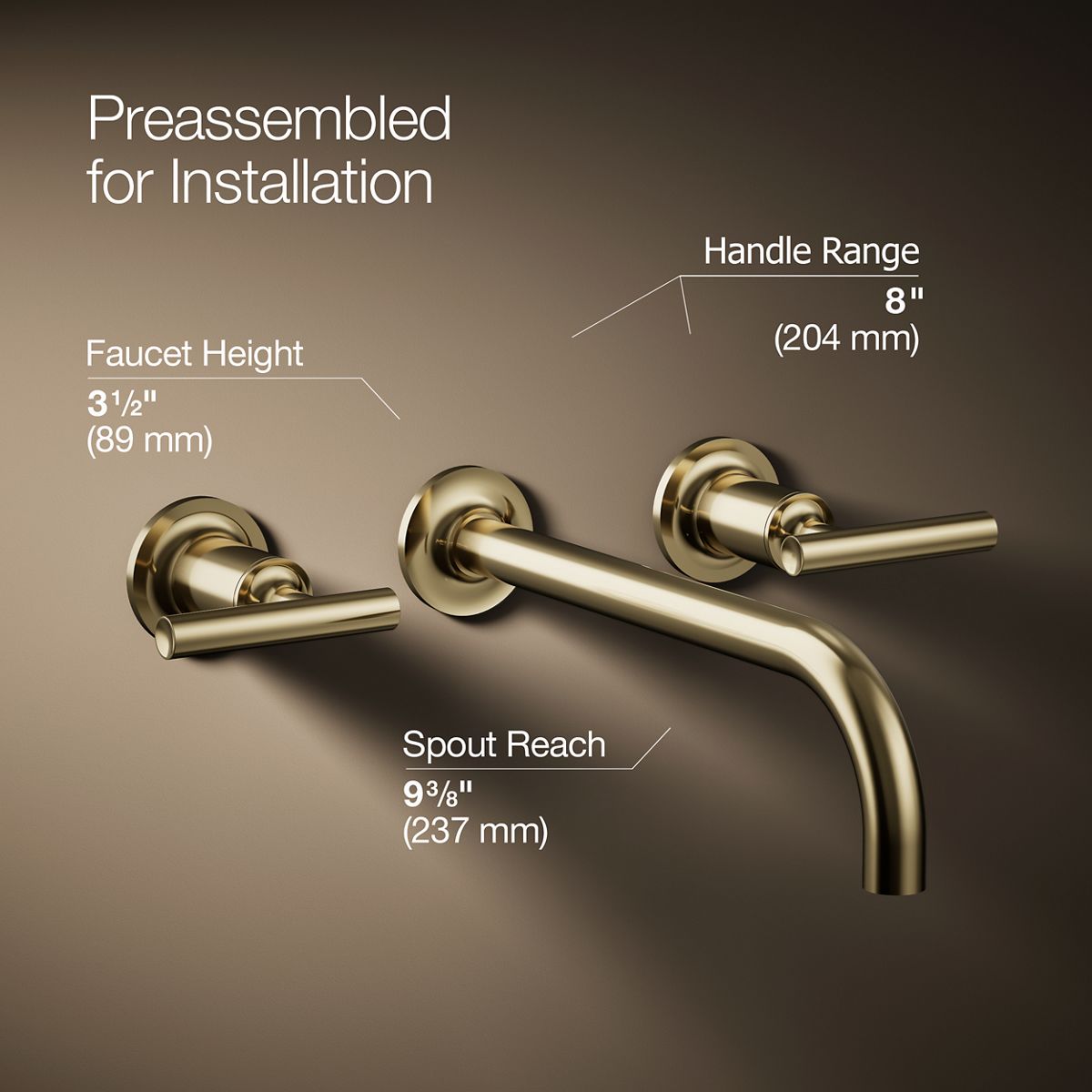 3/4 view of product with dimensions