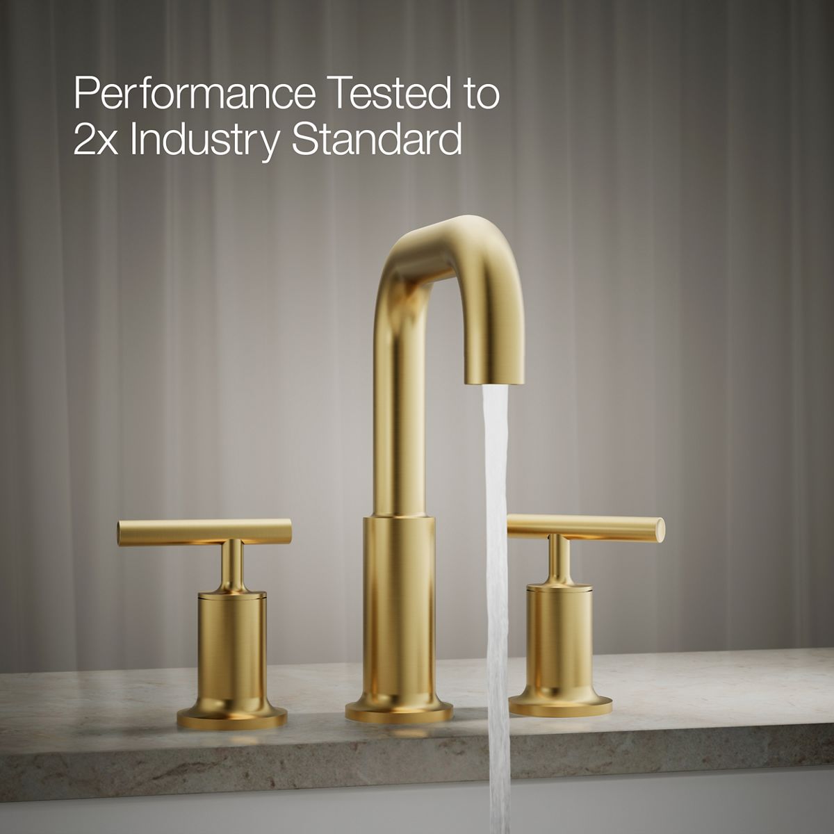 KOHLER | K-T14428-4 | Purist Deck-Mount High-Flow Bath Faucet Trim