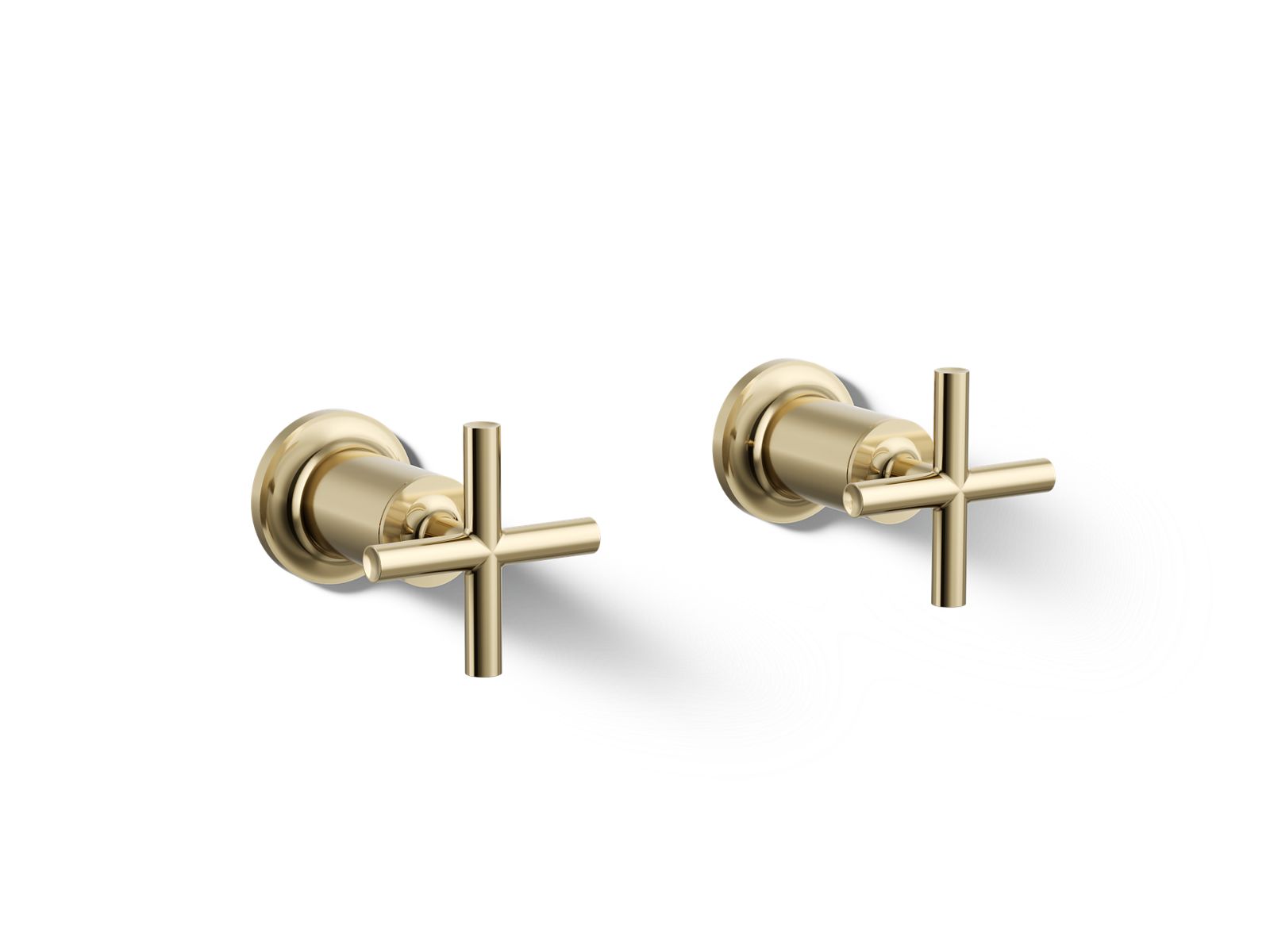 Purist Deck- or wall-mount bath faucet handle trim with cross design