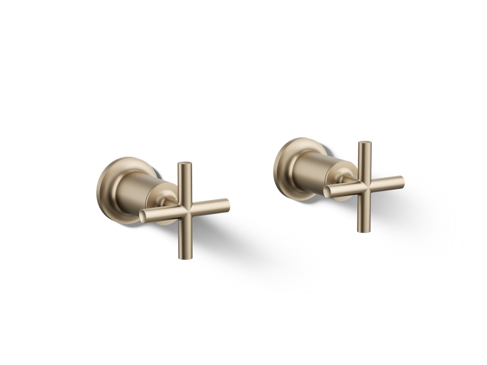 Purist Deck- or wall-mount bath faucet handle trim with cross design