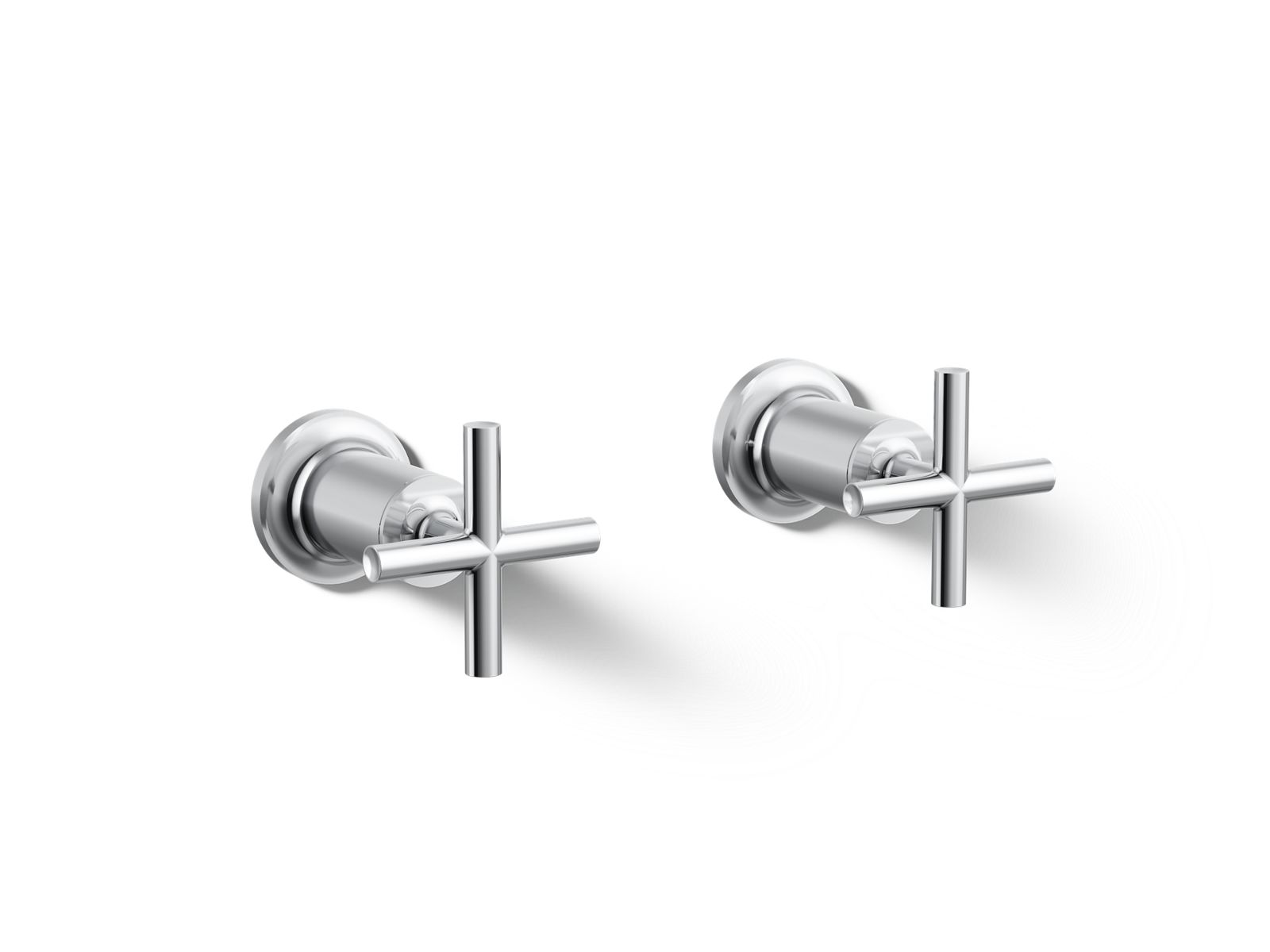 Purist Deck- or wall-mount bath faucet handle trim with cross design