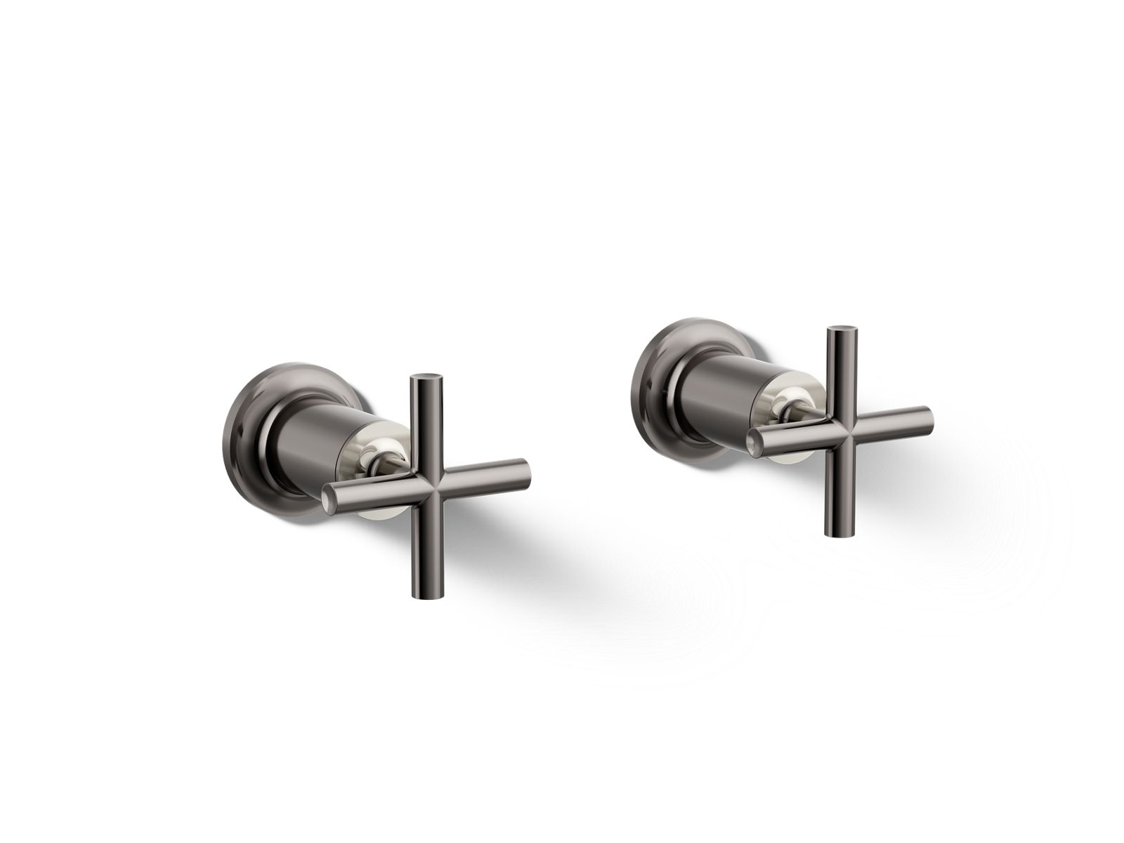 Purist Deck- or wall-mount bath faucet handle trim with cross design