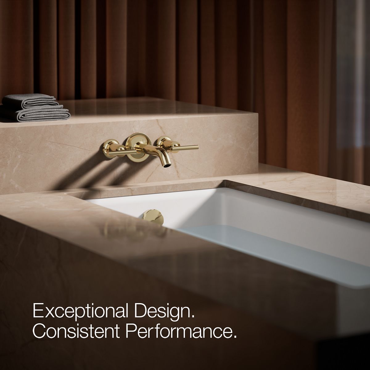 KOHLER | T14429-4 | Purist™| Deck- or wall-mount bath faucet