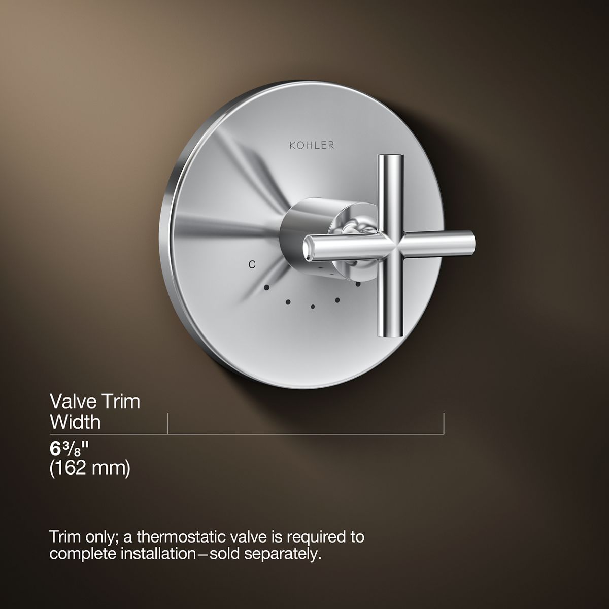 3/4 view of product with dimensions
