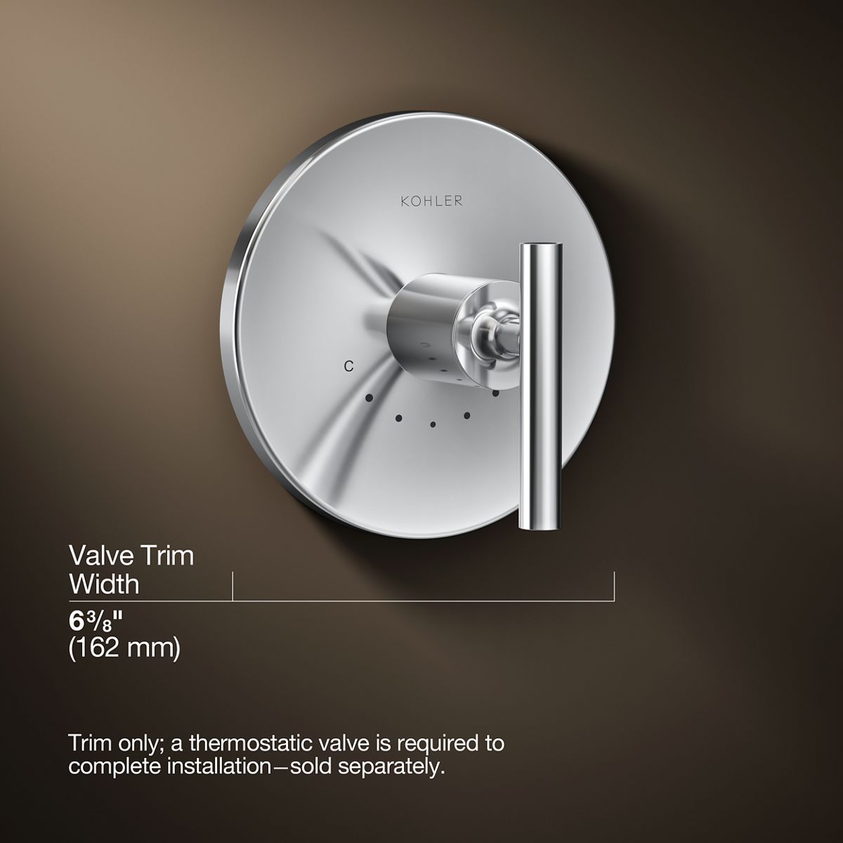3/4 view of product with dimensions