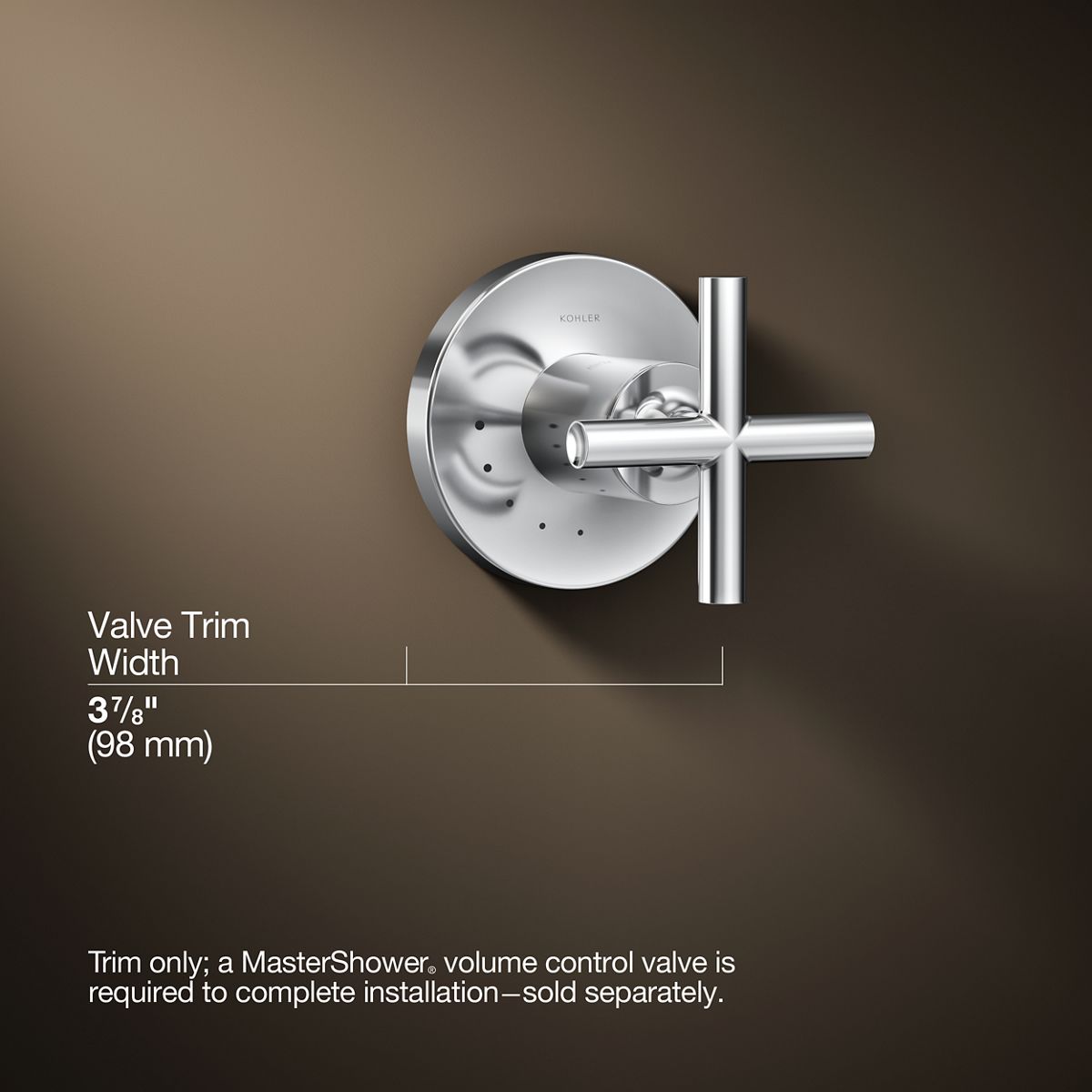 3/4 view of product with dimensions