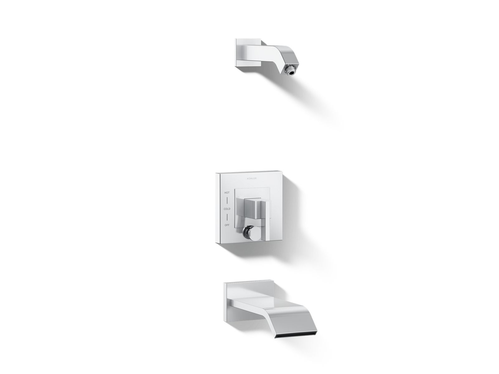 Loure® Rite-Temp® bath and shower trim kit with push-button diverter, without showerhead