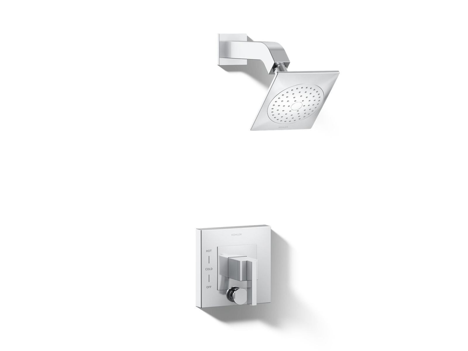 Loure® Rite-Temp® shower trim kit with push-button diverter, 2.5 gpm