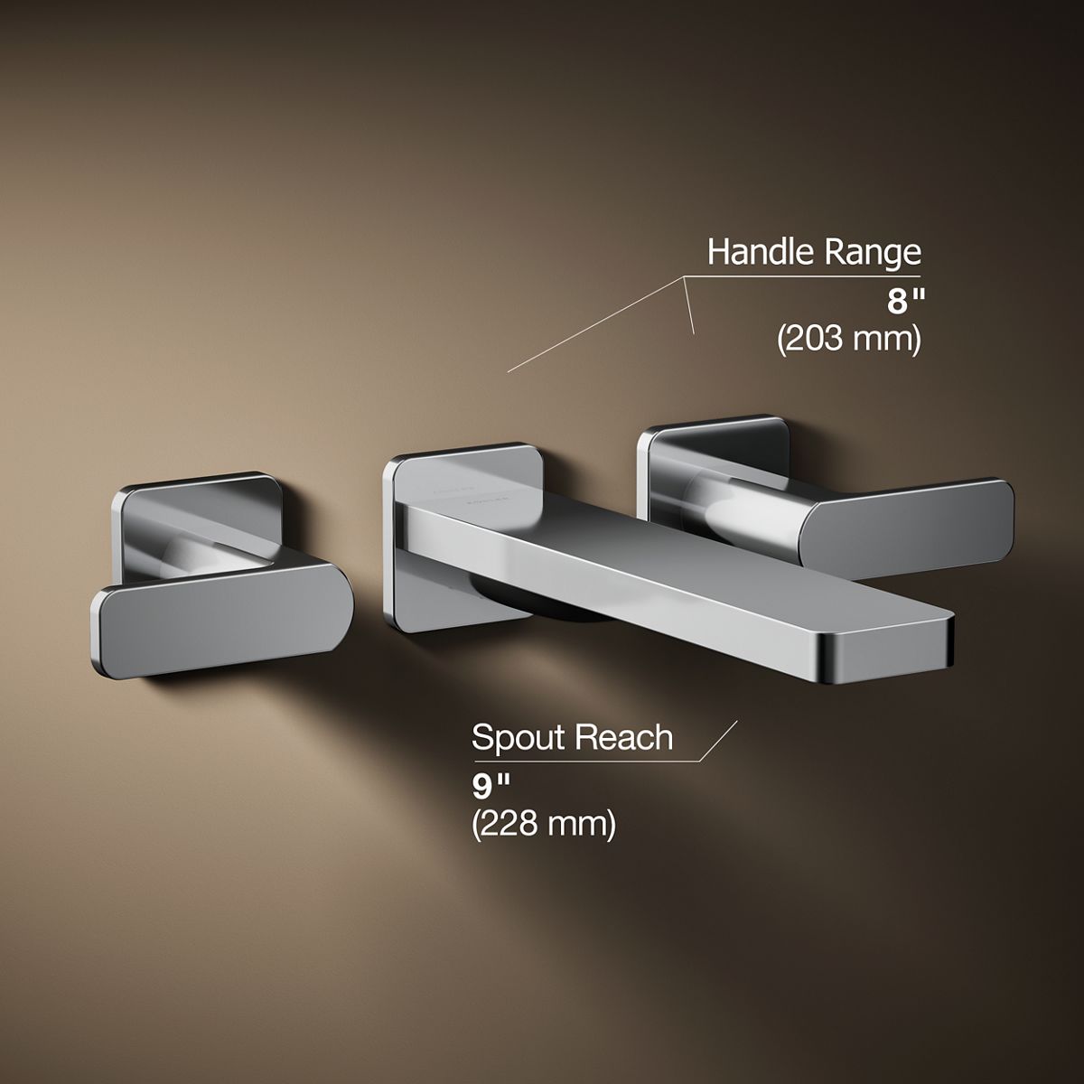 3/4 view of product with dimensions