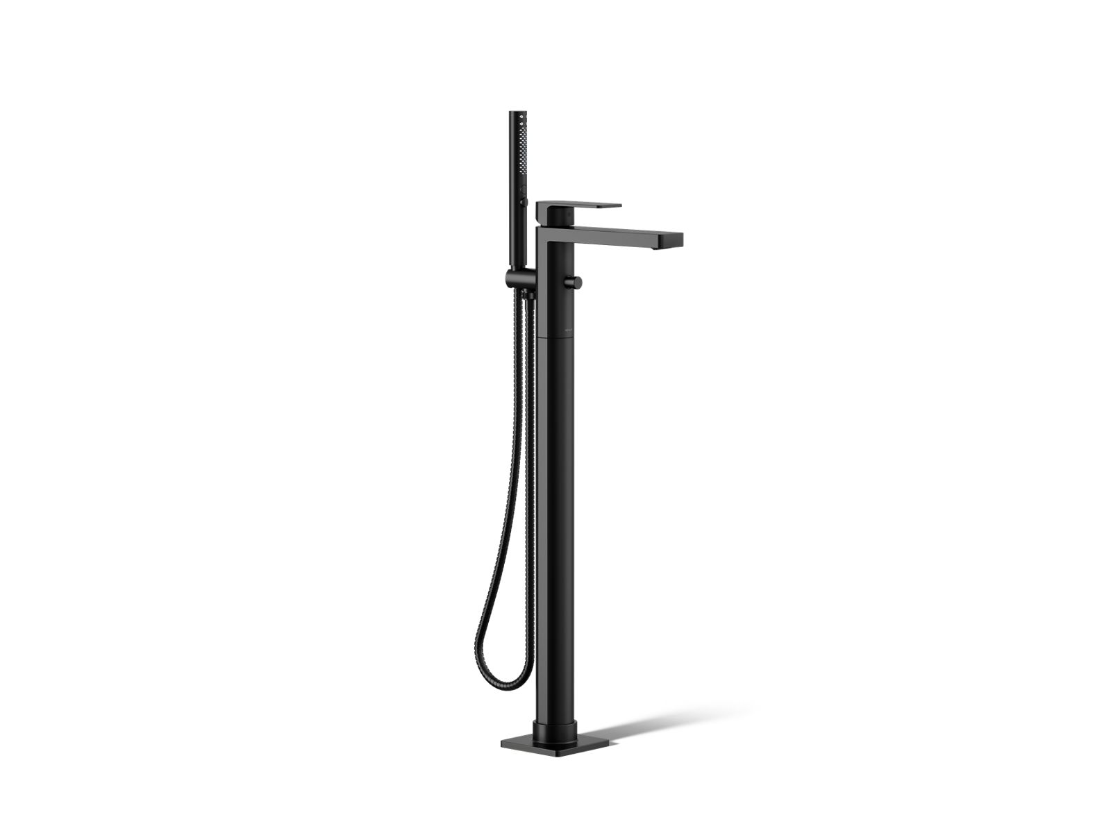 Parallel Floor-mount bath filler trim with handshower