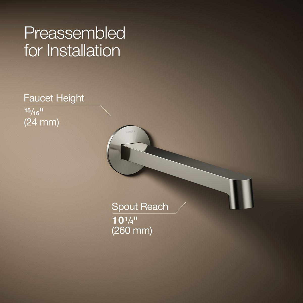 3/4 view of product with dimensions