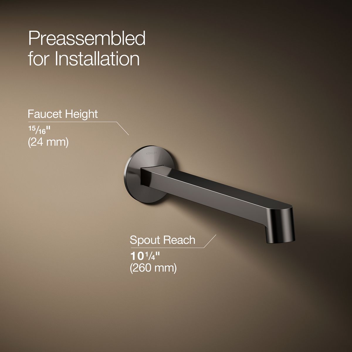 3/4 view of product with dimensions