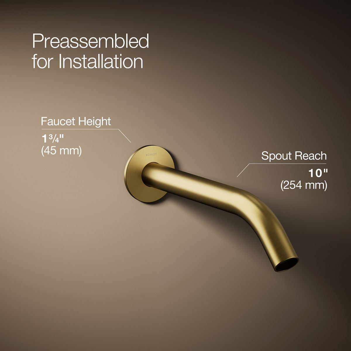 3/4 view of product with dimensions
