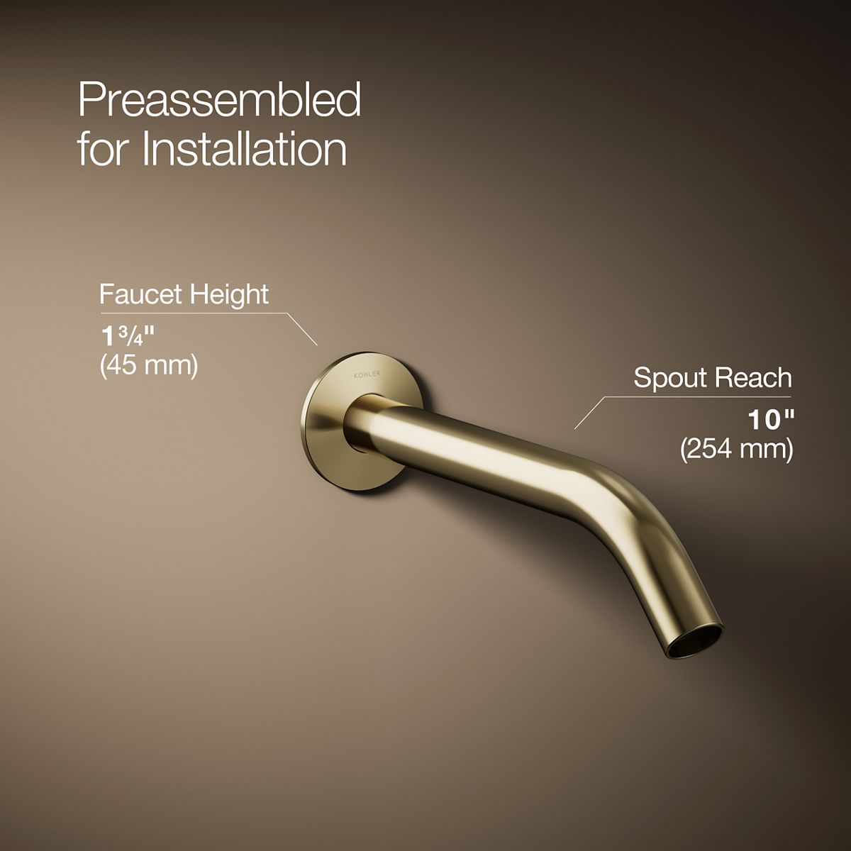 3/4 view of product with dimensions
