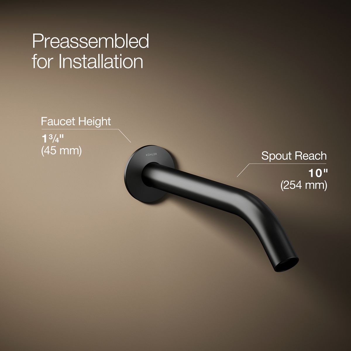 3/4 view of product with dimensions
