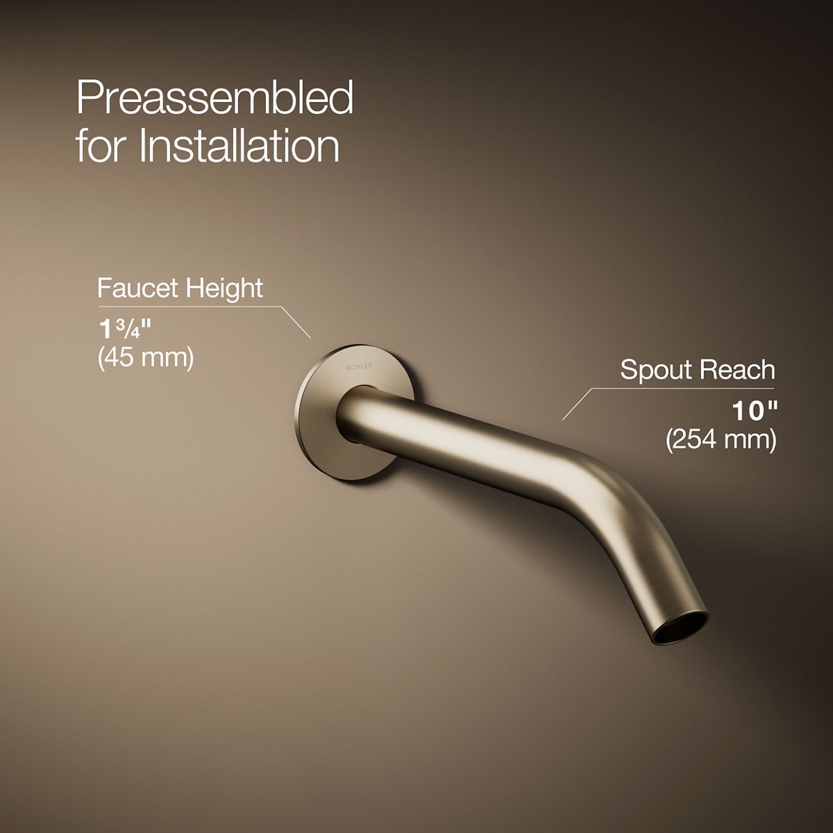 3/4 view of product with dimensions