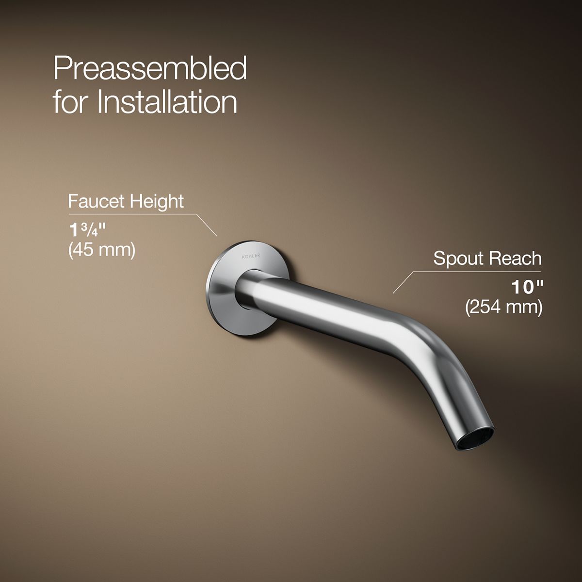 3/4 view of product with dimensions