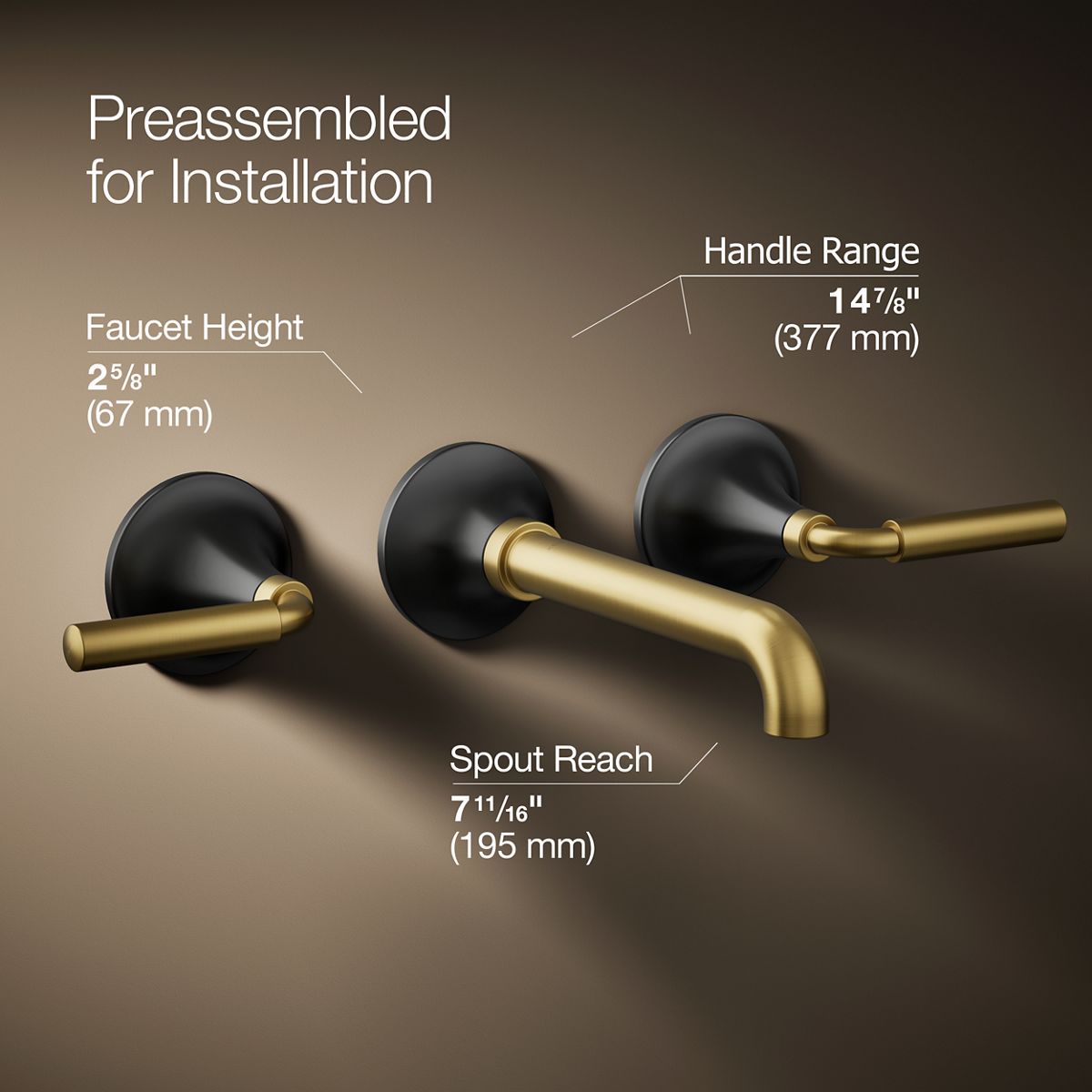 3/4 view of product with dimensions