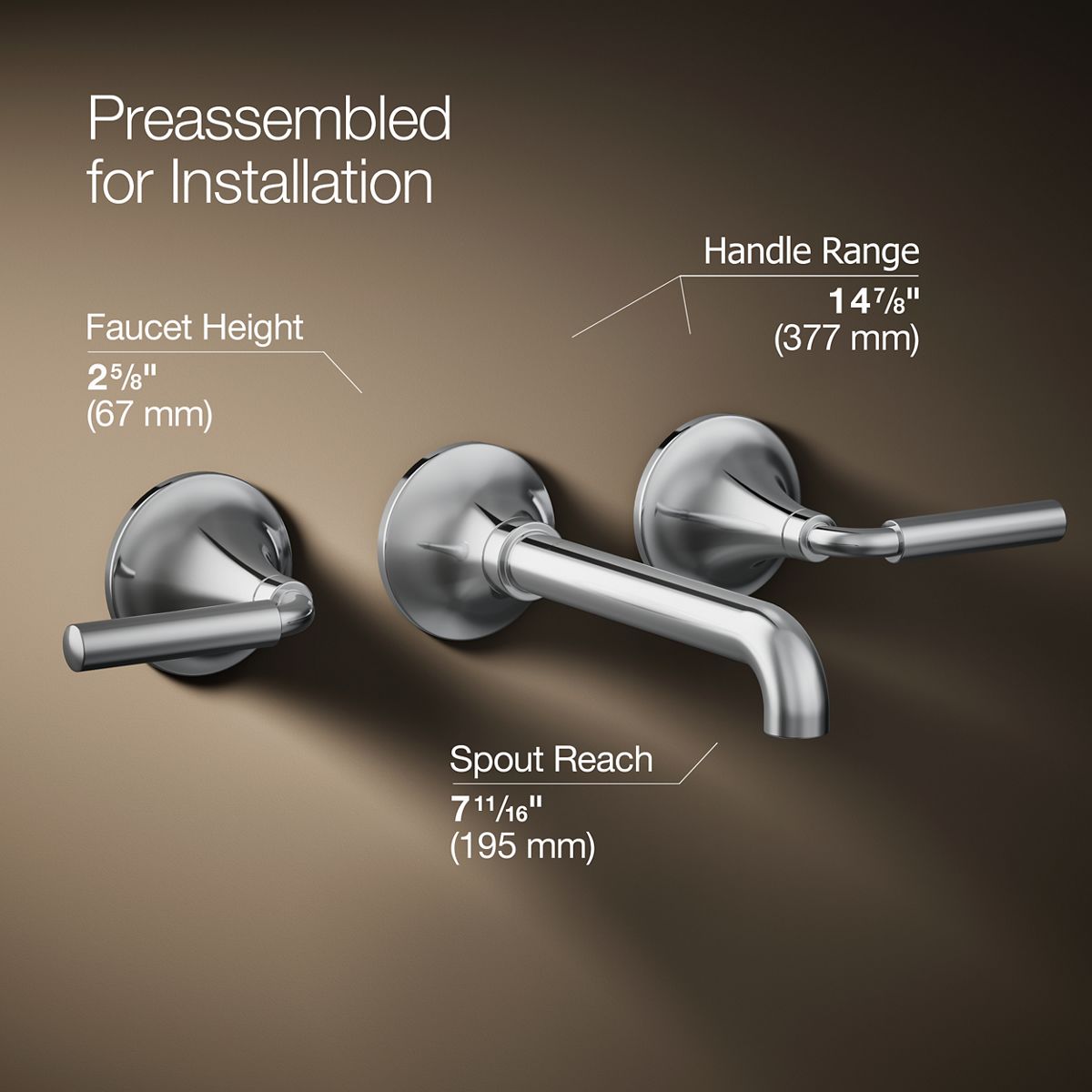 3/4 view of product with dimensions