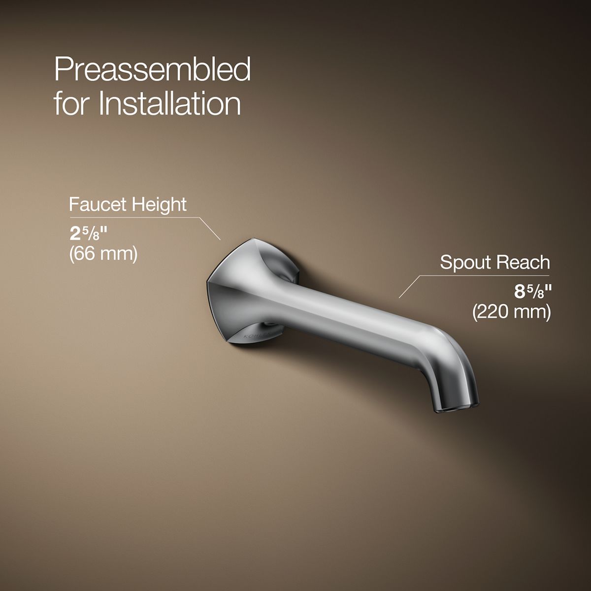 3/4 view of product with dimensions