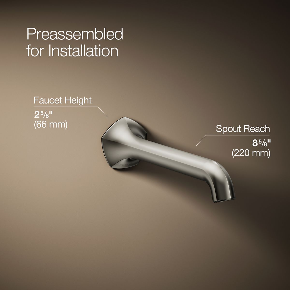 3/4 view of product with dimensions