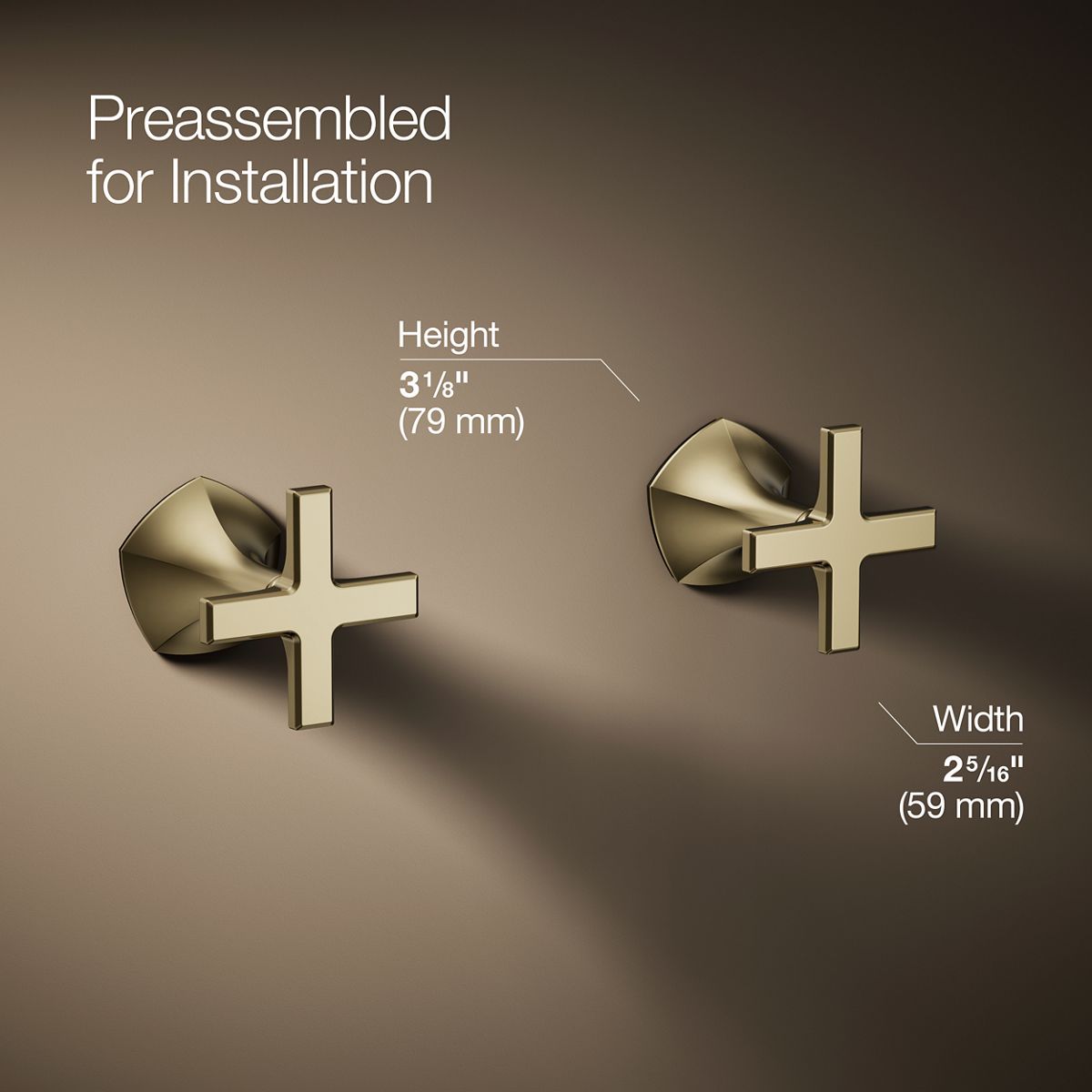3/4 view of product with dimensions