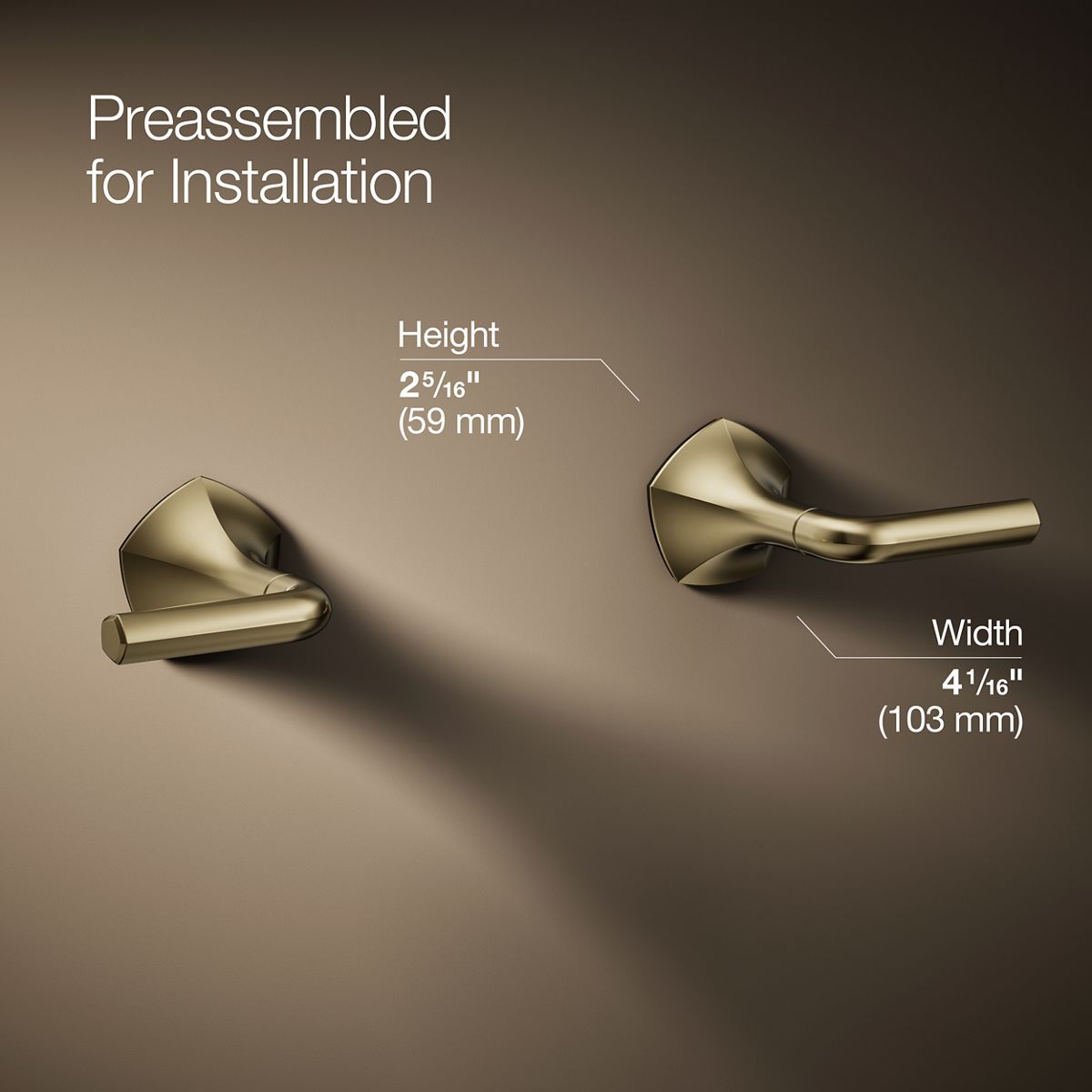 3/4 view of product with dimensions