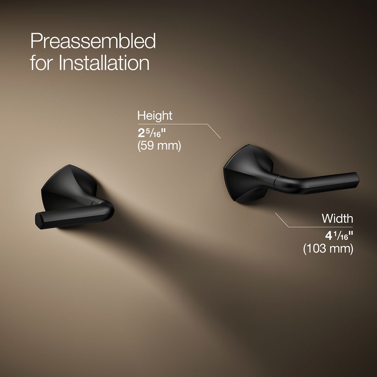 3/4 view of product with dimensions