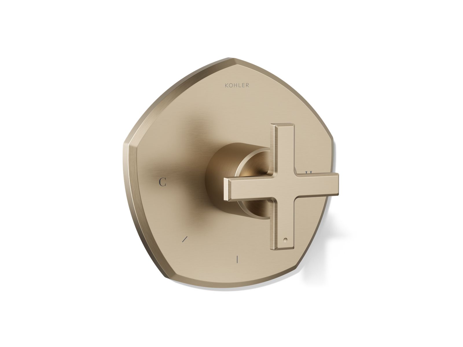 Occasion MasterShower temperature control valve trim with cross handle