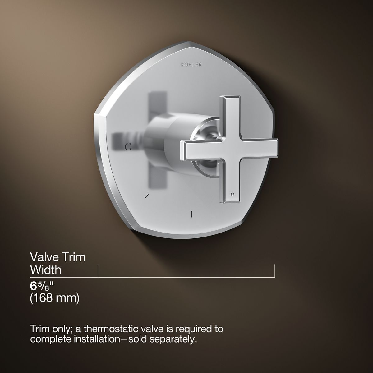 3/4 view of product with dimensions